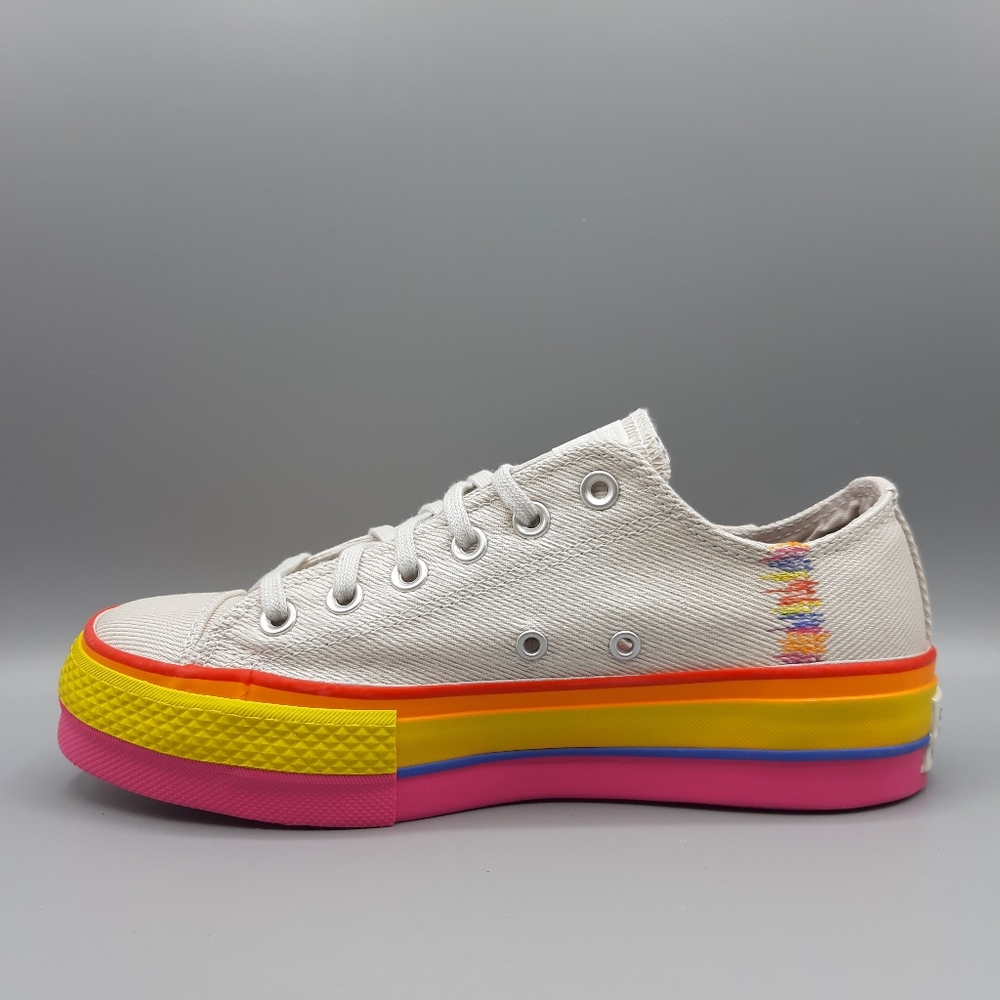 Converse All Star CTAS LIFT OX Platform Rainbow 🌈 - Picture 2 of 7